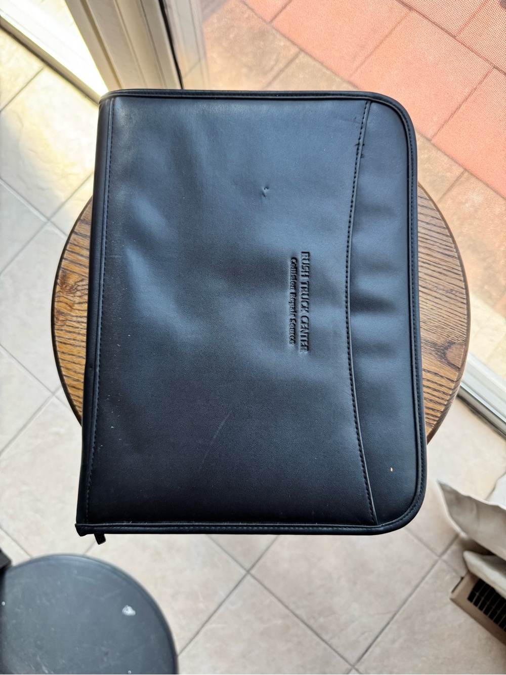 Black Travel Document Organizer Pouch